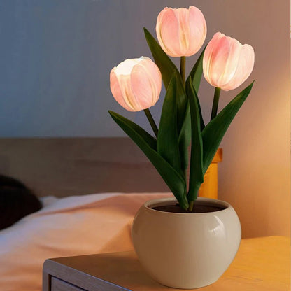 LED Tulip Lamp – Elegant Flowerpot Night Light for a Cozy Atmosphere, Perfect Home Décor Gift
