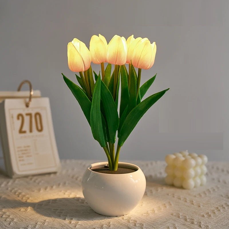 LED Tulip Lamp – Elegant Flowerpot Night Light for a Cozy Atmosphere, Perfect Home Décor Gift
