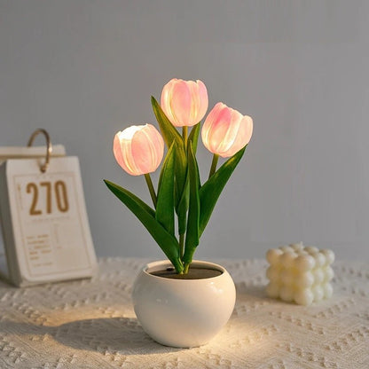 LED Tulip Lamp – Elegant Flowerpot Night Light for a Cozy Atmosphere, Perfect Home Décor Gift