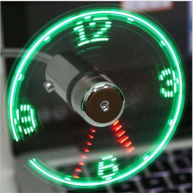 LED USB Clock Fan