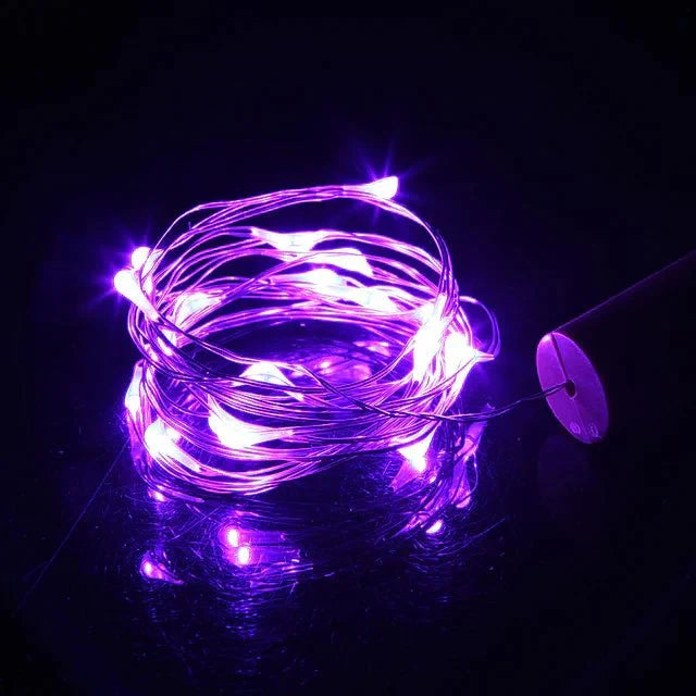 LED Wine Bottle Lights with Cork, Battery Operated Mini Fairy String Lights for Home Decor, Christmas, Wedding