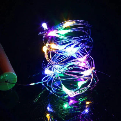 LED Wine Bottle Lights with Cork, Battery Operated Mini Fairy String Lights for Home Decor, Christmas, Wedding