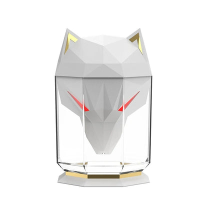 LED Wolf Head Desktop Air Humidifier – USB Rechargeable Cool Mist Diffuser with Large Capacity for Home and Bedroom Bliss
