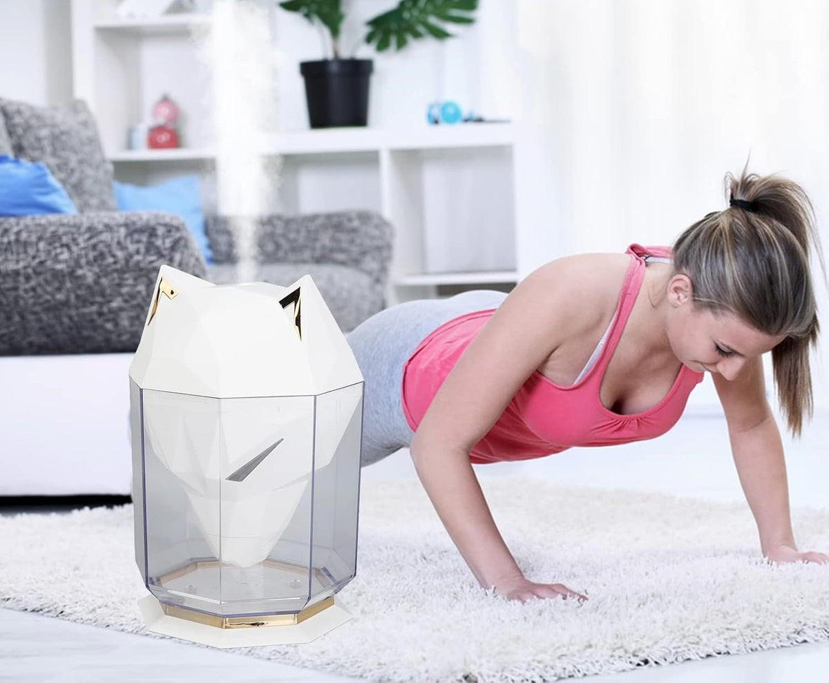 LED Wolf Head Desktop Air Humidifier – USB Rechargeable Cool Mist Diffuser with Large Capacity for Home and Bedroom Bliss