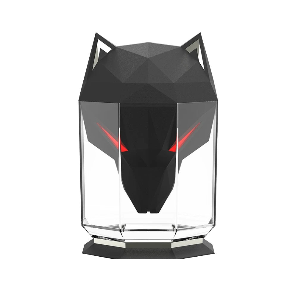LED Wolf Head Desktop Air Humidifier – USB Rechargeable Cool Mist Diffuser with Large Capacity for Home and Bedroom Bliss