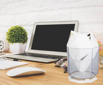 LED Wolf Head Desktop Air Humidifier – USB Rechargeable Cool Mist Diffuser with Large Capacity for Home and Bedroom Bliss