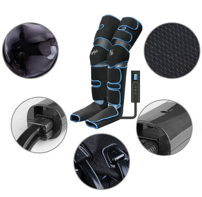 Full-Leg Air Compression Massager Wrap with Knee Heat