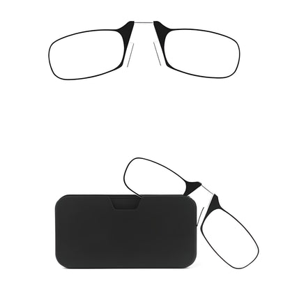 Legless Clamp Nose Retractable Reading Glasses – Ultra-Thin Portable Design for Men and Women, Stylish Pocket-Sized Eyewear for Effortless Vision