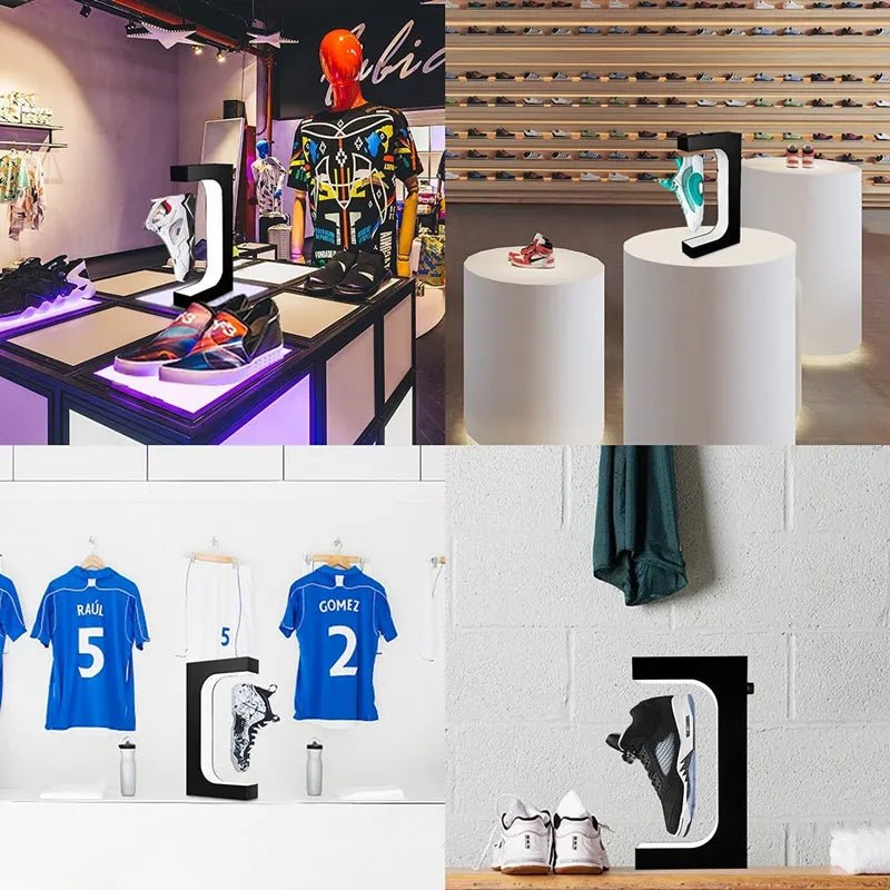 Levitating Shoe Display Stand - Magnetic Levitation Shoe Stand with LED Light