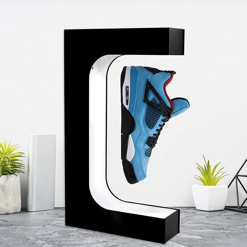 Levitating Shoe Display Stand - Magnetic Levitation Shoe Stand with LED Light