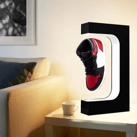 Levitating Shoe Display Stand - Magnetic Levitation Shoe Stand with LED Light