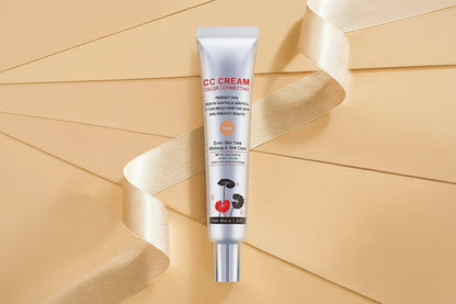 Color Correcting CC Cream with Centella - Lightweight Foundation with Whitening, BB Cream Coverage & Skin Repair in One