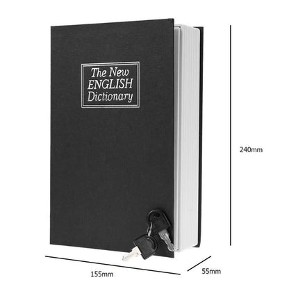 Lock-it-Up English Dictionary Diversion Book Safe Box with Lock and Key