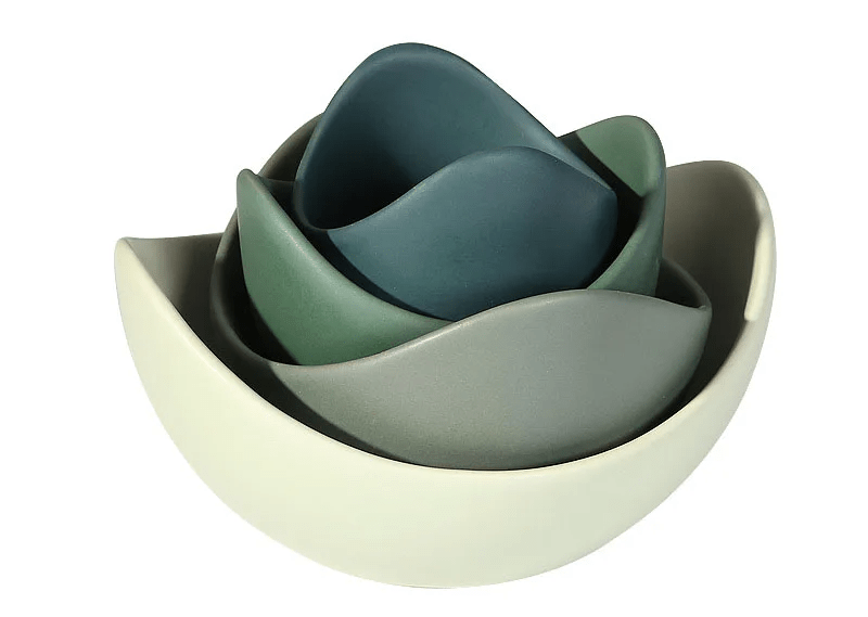 Lotus Bowl Ceramic Dish Set – Artistic Flower-Shaped Plates for Stylish Dining & Chic Storage