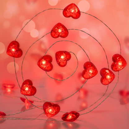 Love Heart String Lights - LED Heart Valentines String Lights