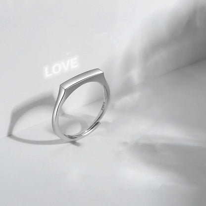 Sterling Silver S925 Silver Luminous Ring – Reflective Carved Love Surprise Jewelry with Hidden Pattern for Weddings & Gifts