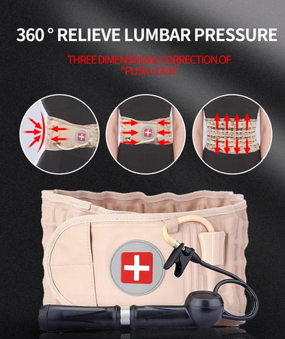 Lumbar Decompression Belt for Back Pain Relief, Waist, Brace, Spinal, One Size fits up to 49" Waistline