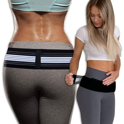 Sacroiliac Hip Support Belt - Adjustable Compression Belt for the Hips and Lower Back, One Size, Black