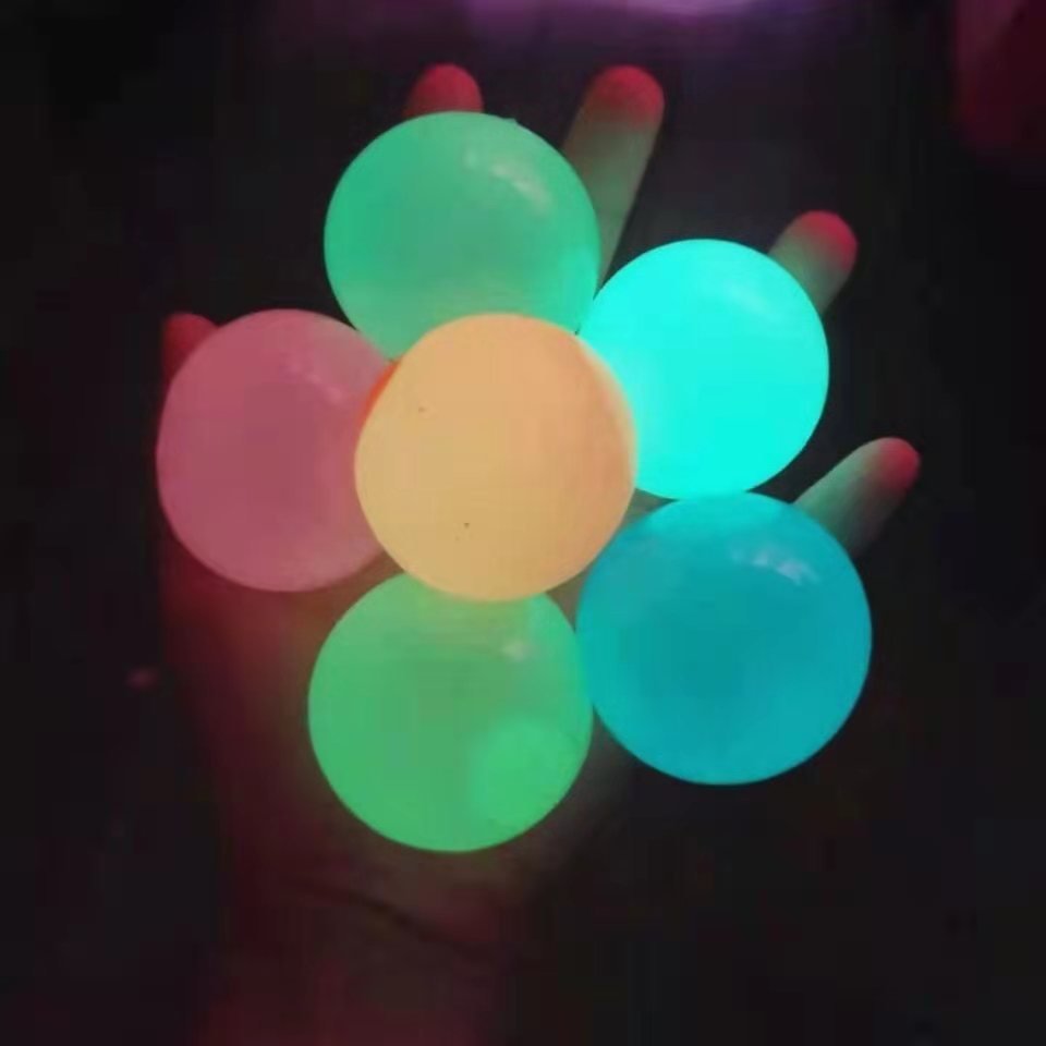 Luminous Sticky Ball - Decompression Squeeze Toy for Kids and Adults,Glow in the Dark Party Supplies 5/10pcs