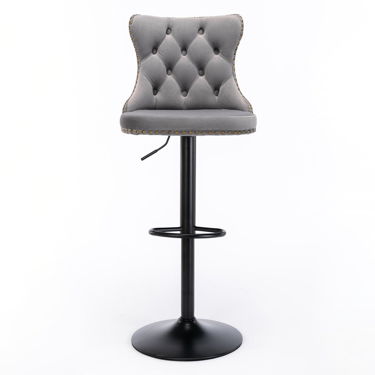 Lux Velvet Bar Stools - Upholstered Bar Stools with Backs Comfortable Tufted for Home Pub and Kitchen