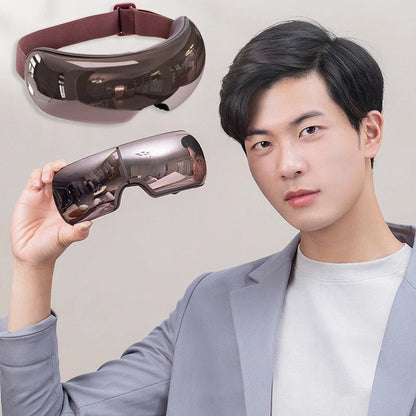 Luxury Heated Eye Massage Glasses – Air Pressure, Vibrating Relief & Bluetooth Music for Ultimate Eye Care