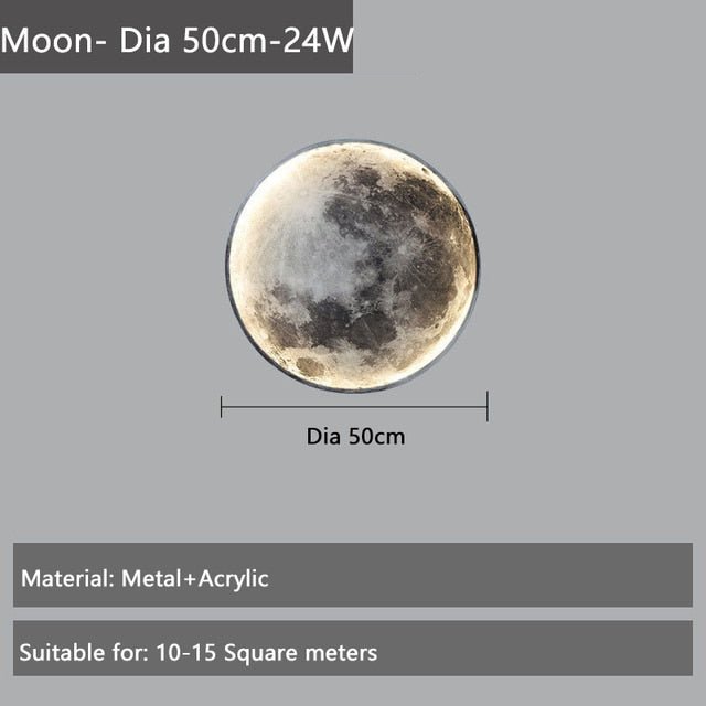 Luxury Moon Wall Lamp - Nordic Moon Light  for Living Room, Bedroom, Hallway, and Stair Aisle Entrance
