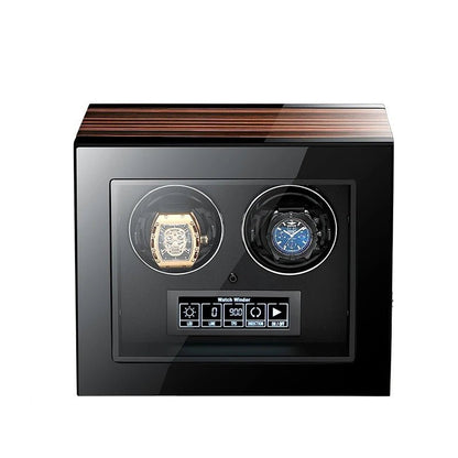 Luxury Watch Winder Box With LCD Display - Wooden Watch Accessories Boxes with Remote Control