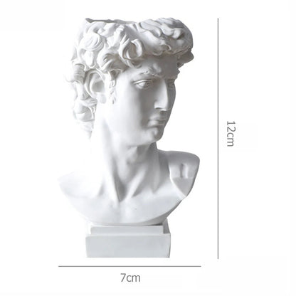 David Statue Resin Vase – Elegant Vase & Makeup Brush Holder for Chic Décor