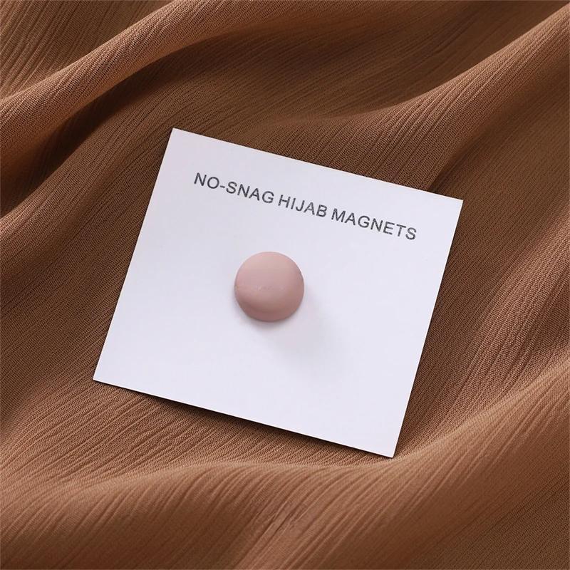 Macaron Magnetic Hijab Clips – Luxe No-Hole Pins with Strong Metal Plating for Secure and Stylish Muslim Scarf Fastening