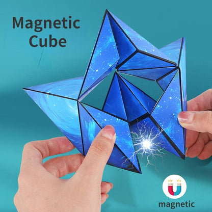 Magnetic Puzzle Cube - 3D Shape Shifting Changeable Magic Cube Fidget Toy