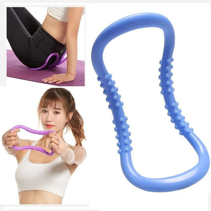 Magic Pilates Ring – Small Yoga Stretch Ring with Massage Nubs for Neck, Back & Calf