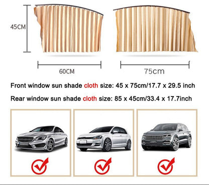 Magnetic Car Window Sliding Curtain - Car Sunshade Magnetic Side Window Curtain