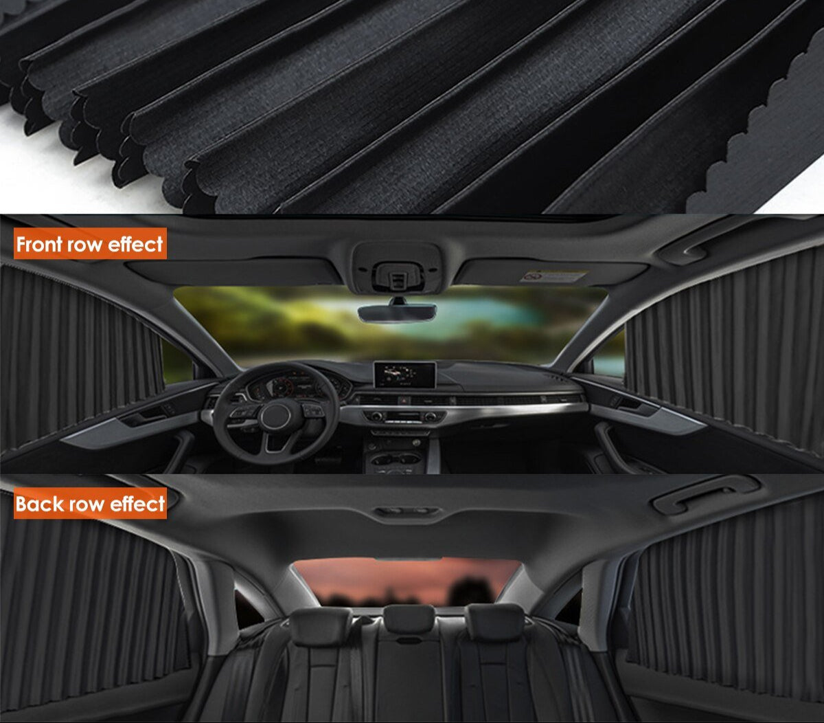 Magnetic Car Window Sliding Curtain - Car Sunshade Magnetic Side Window Curtain