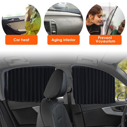 Magnetic Car Sun Shade Window Sliding Curtain - Car Window Sun Shades Universal Privacy Magnetic Car Window Curtains Slidable Sun Protection