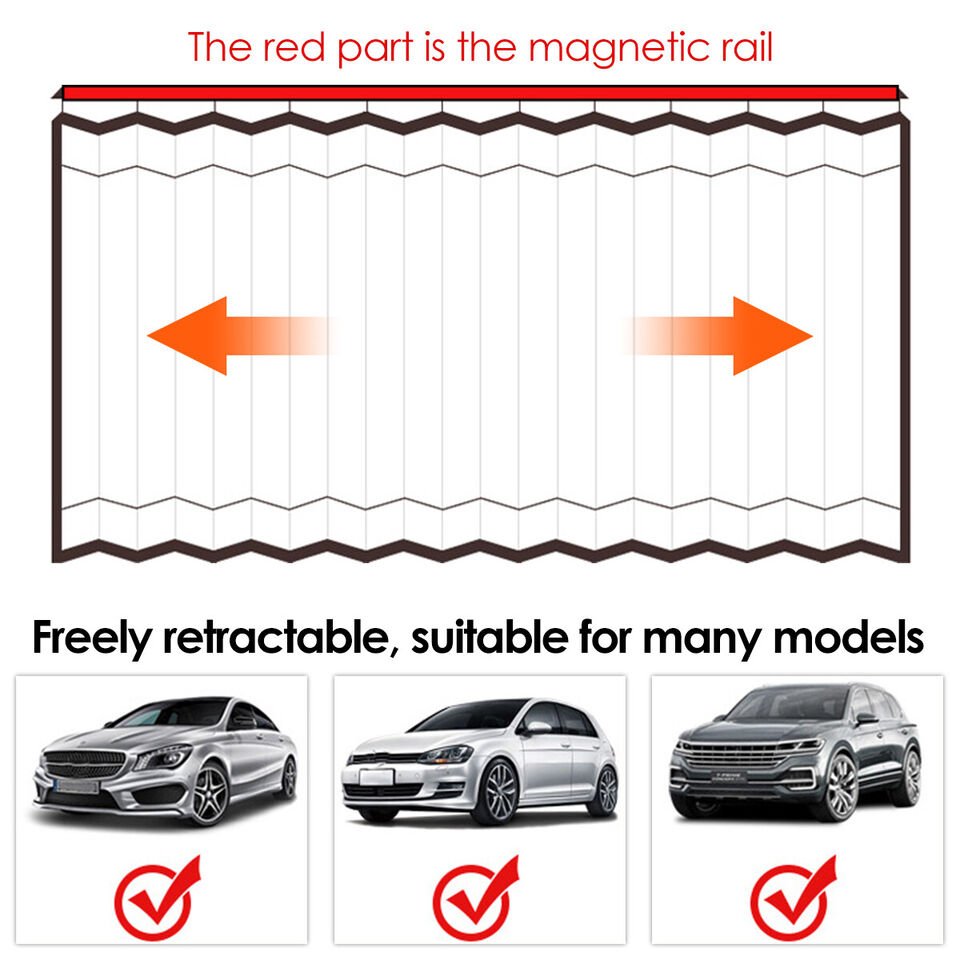 Magnetic Car Sun Shade Window Sliding Curtain - Car Window Sun Shades Universal Privacy Magnetic Car Window Curtains Slidable Sun Protection