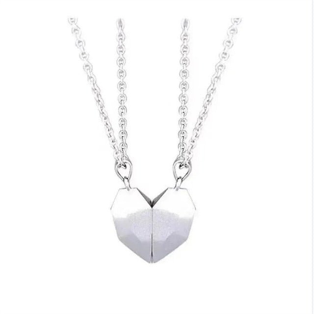 Magnetic Couple Necklace -  Two Souls One Heart Pendant Necklaces for Couple Perfect for Valentine's Day