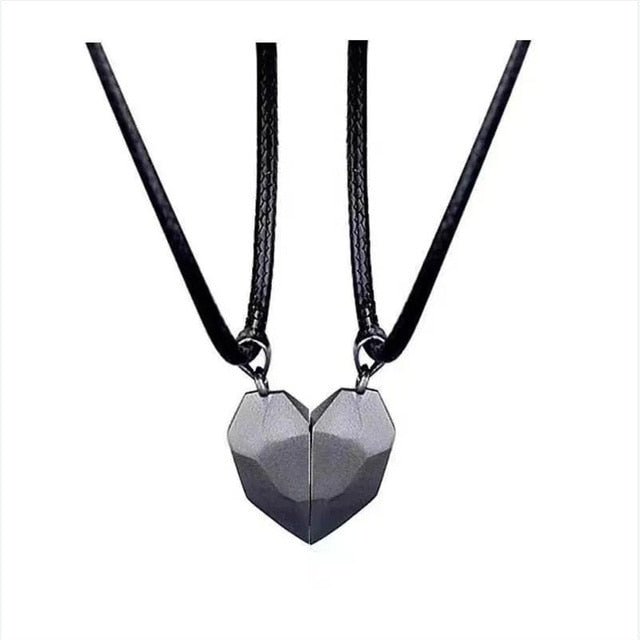 Magnetic Couple Necklace -  Two Souls One Heart Pendant Necklaces for Couple Perfect for Valentine's Day