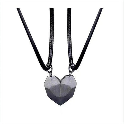 Magnetic Couple Necklace -  Two Souls One Heart Pendant Necklaces for Couple Perfect for Valentine's Day