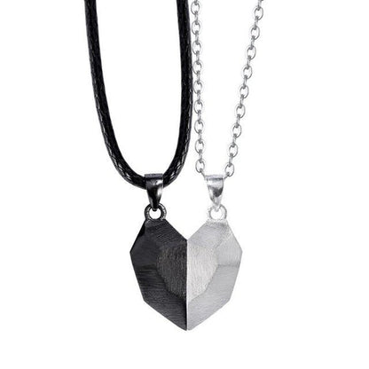 Magnetic Couple Necklace -  Two Souls One Heart Pendant Necklaces for Couple Perfect for Valentine's Day