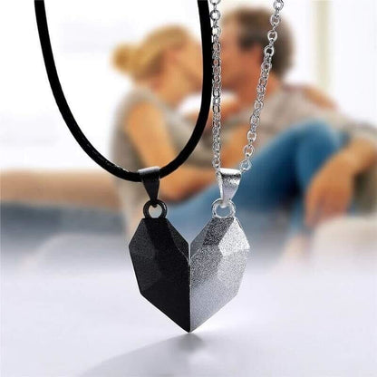 Magnetic Couple Necklace -  Two Souls One Heart Pendant Necklaces for Couple Perfect for Valentine's Day