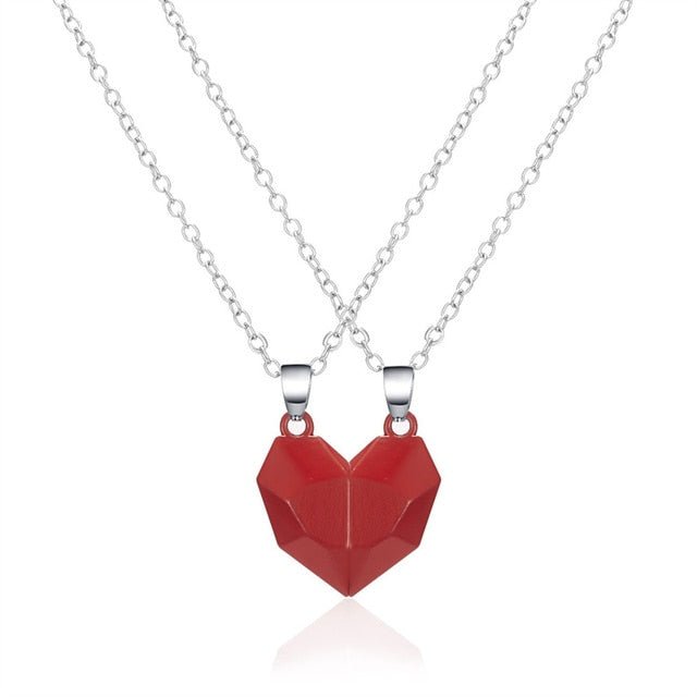 Magnetic Couple Necklace -  Two Souls One Heart Pendant Necklaces for Couple Perfect for Valentine's Day
