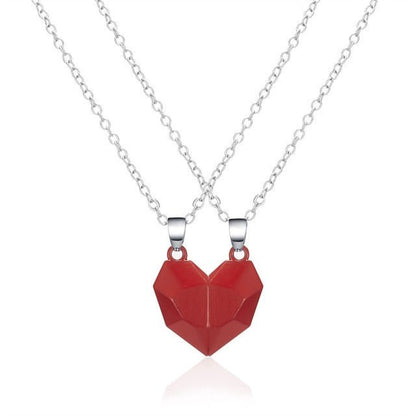Magnetic Couple Necklace -  Two Souls One Heart Pendant Necklaces for Couple Perfect for Valentine's Day