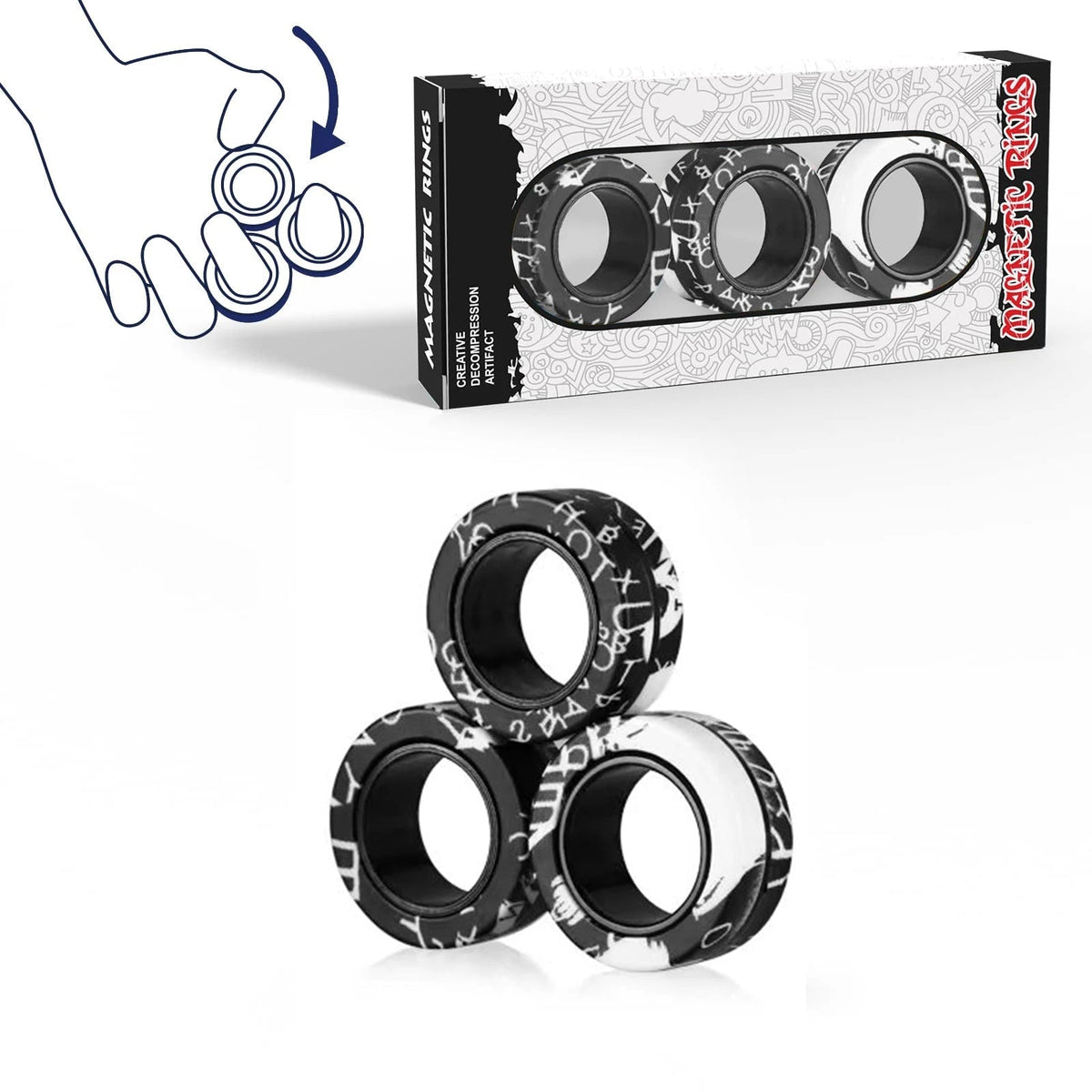 Magnetic Fidget Ring Toys – Mesmerizing Spin & Stress Relief for Anxiety, ADHD, and Focus