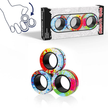 Magnetic Fidget Ring Toys – Mesmerizing Spin & Stress Relief for Anxiety, ADHD, and Focus