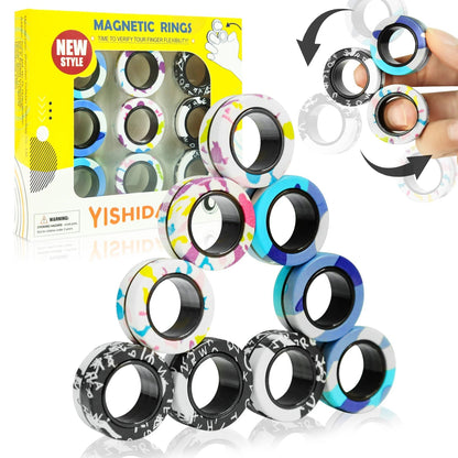 Magnetic Fidget Ring Toys – Mesmerizing Spin & Stress Relief for Anxiety, ADHD, and Focus