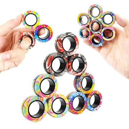 Magnetic Fidget Ring Toys – Mesmerizing Spin & Stress Relief for Anxiety, ADHD, and Focus