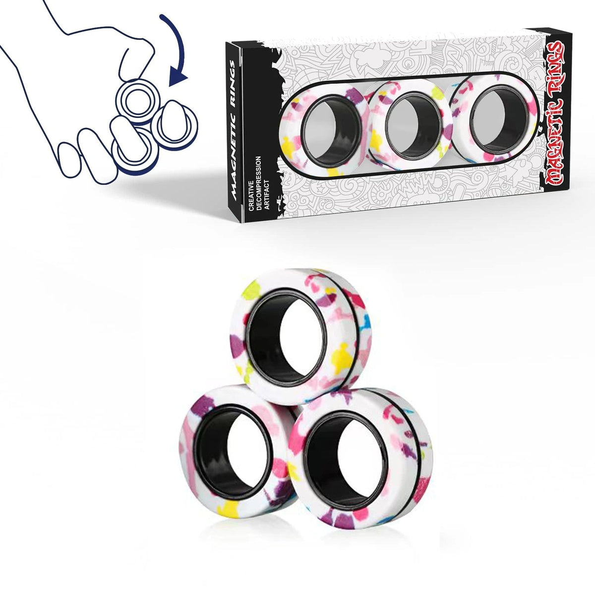 Magnetic Fidget Ring Toys – Mesmerizing Spin & Stress Relief for Anxiety, ADHD, and Focus