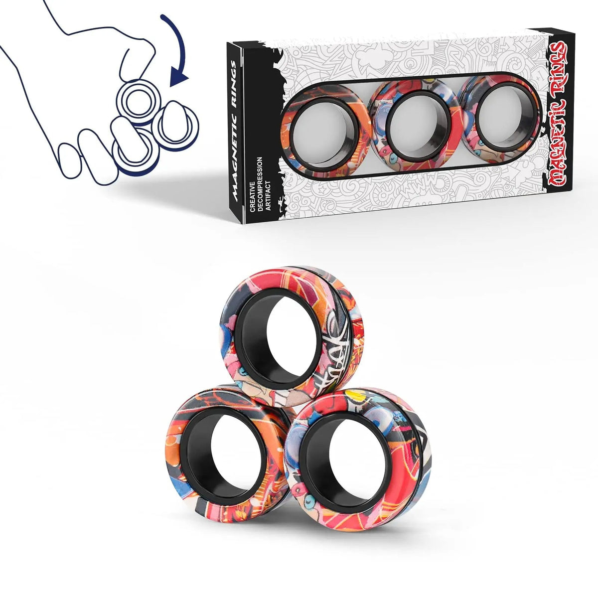 Magnetic Fidget Ring Toys – Mesmerizing Spin & Stress Relief for Anxiety, ADHD, and Focus