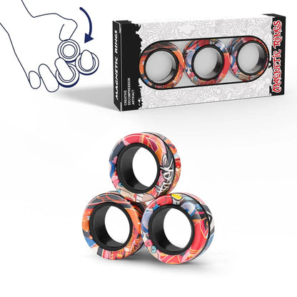 Magnetic Fidget Ring Toys – Mesmerizing Spin & Stress Relief for Anxiety, ADHD, and Focus