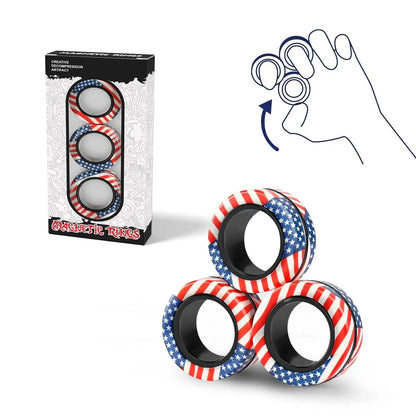 Magnetic Fidget Ring Toys – Mesmerizing Spin & Stress Relief for Anxiety, ADHD, and Focus